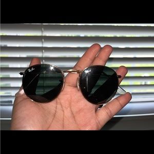 Gently used Round metal rayban sunglasses